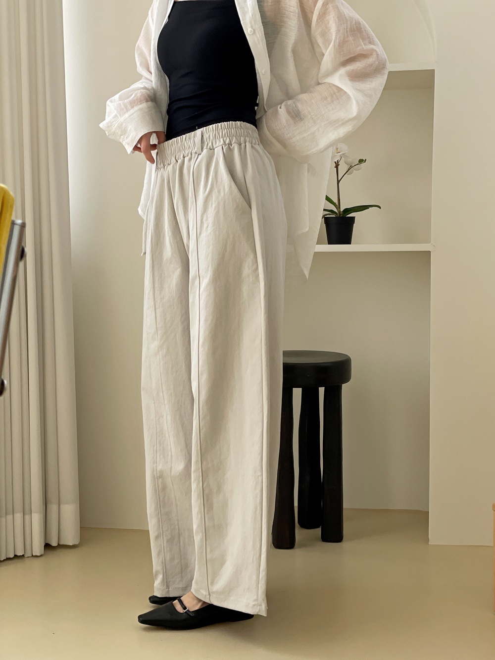 ピンタックポケットウエストゴムオーバーサイズパンツ | 詳細画像5