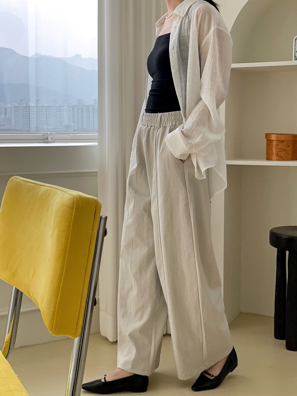 ピンタックポケットウエストゴムオーバーサイズパンツ | 詳細画像6