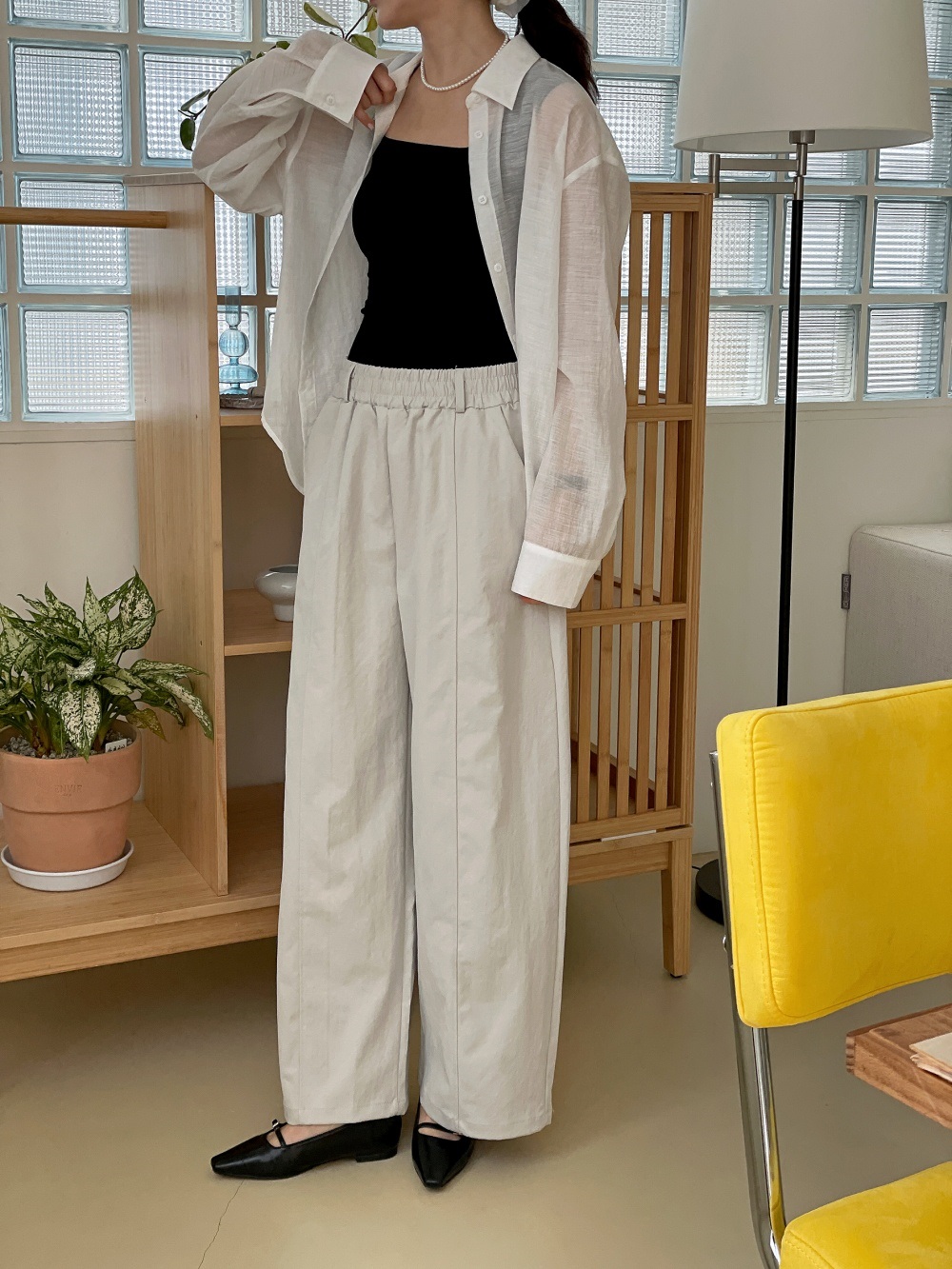 ピンタックポケットウエストゴムオーバーサイズパンツ | 詳細画像8