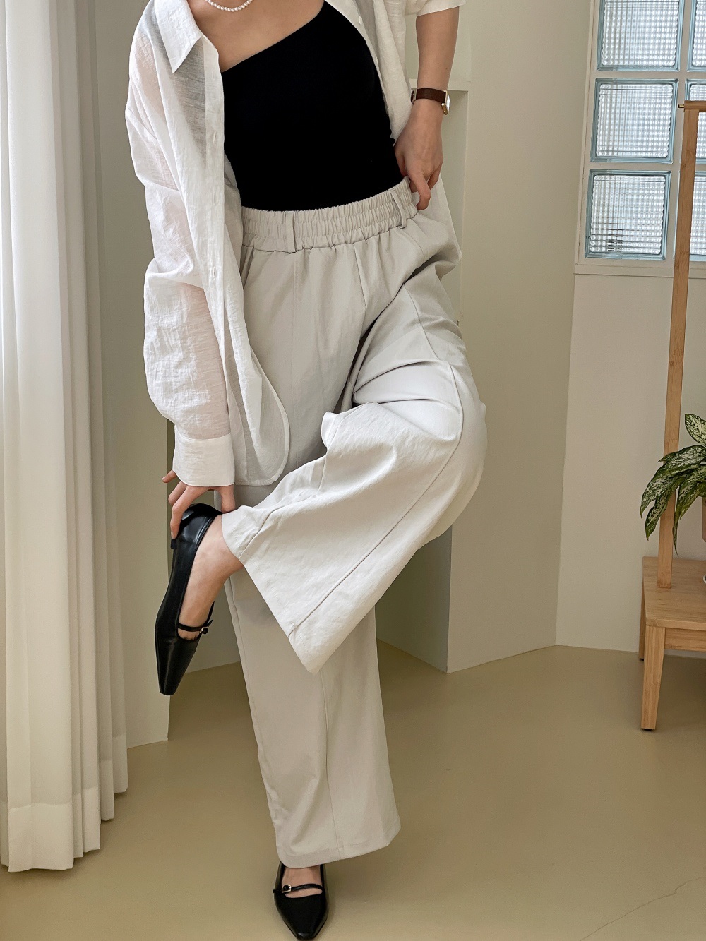 ピンタックポケットウエストゴムオーバーサイズパンツ | 詳細画像14