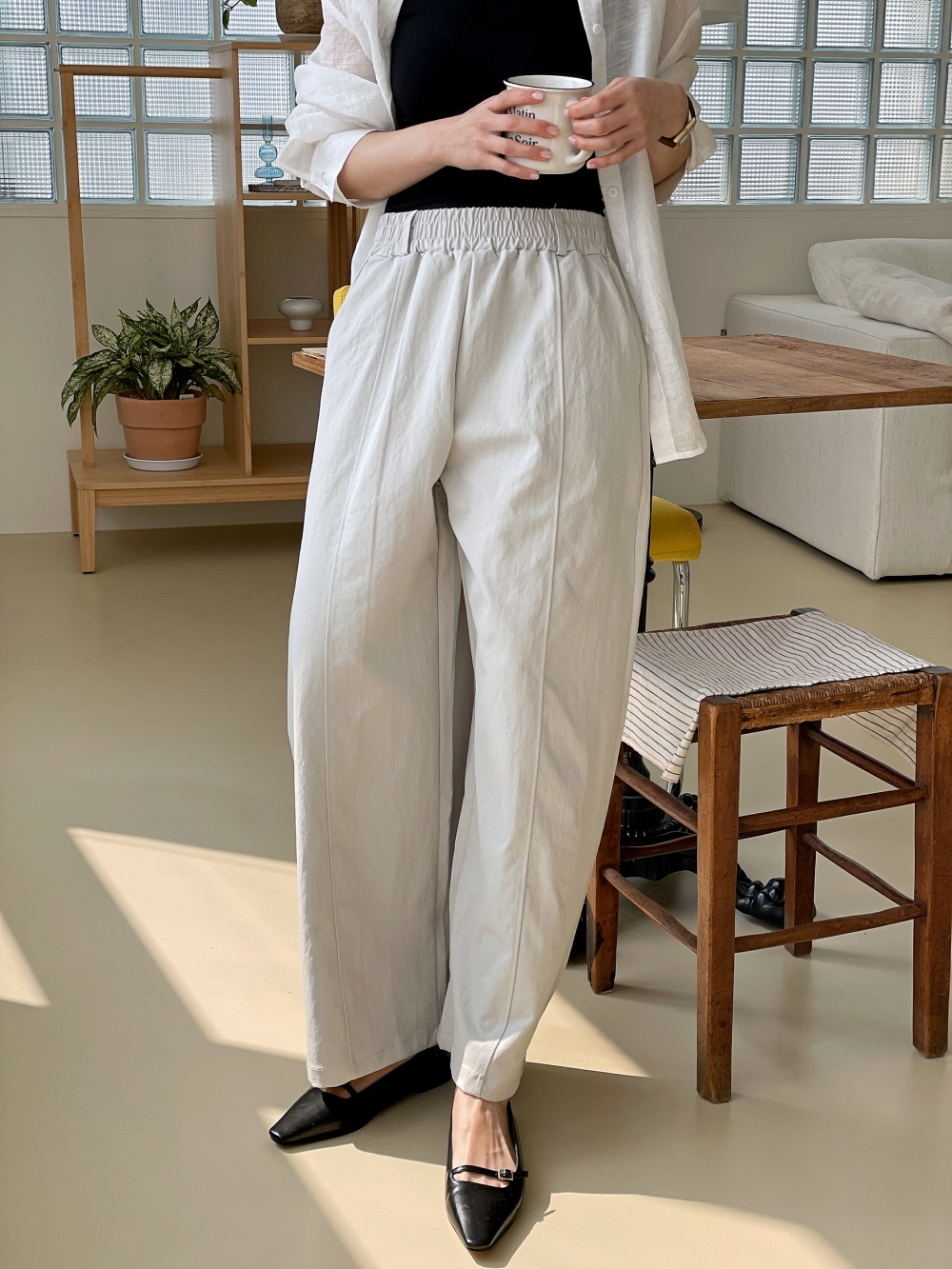 ピンタックポケットウエストゴムオーバーサイズパンツ | 詳細画像15