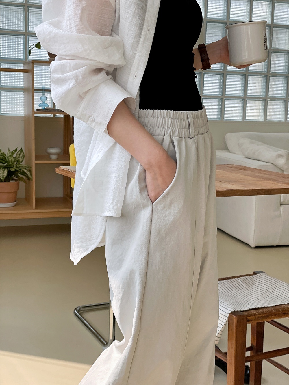 ピンタックポケットウエストゴムオーバーサイズパンツ | 詳細画像17