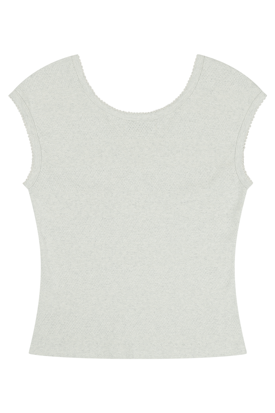 コットンVネックパンチングラインスリム花柄Tシャツオールシーズン | 詳細画像26