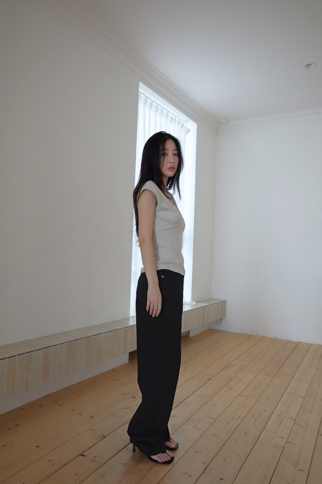 コットンベーシックセミワイド無地パンツオールシーズン | 詳細画像11