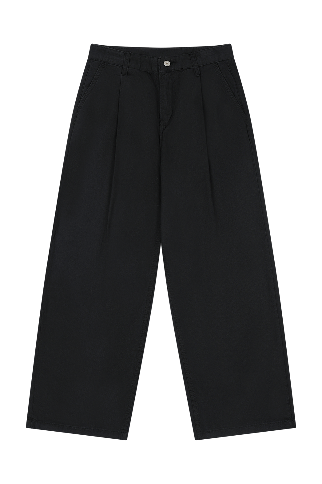 コットンウォッシングピンタックワイド無地パンツ春夏秋 | 詳細画像13