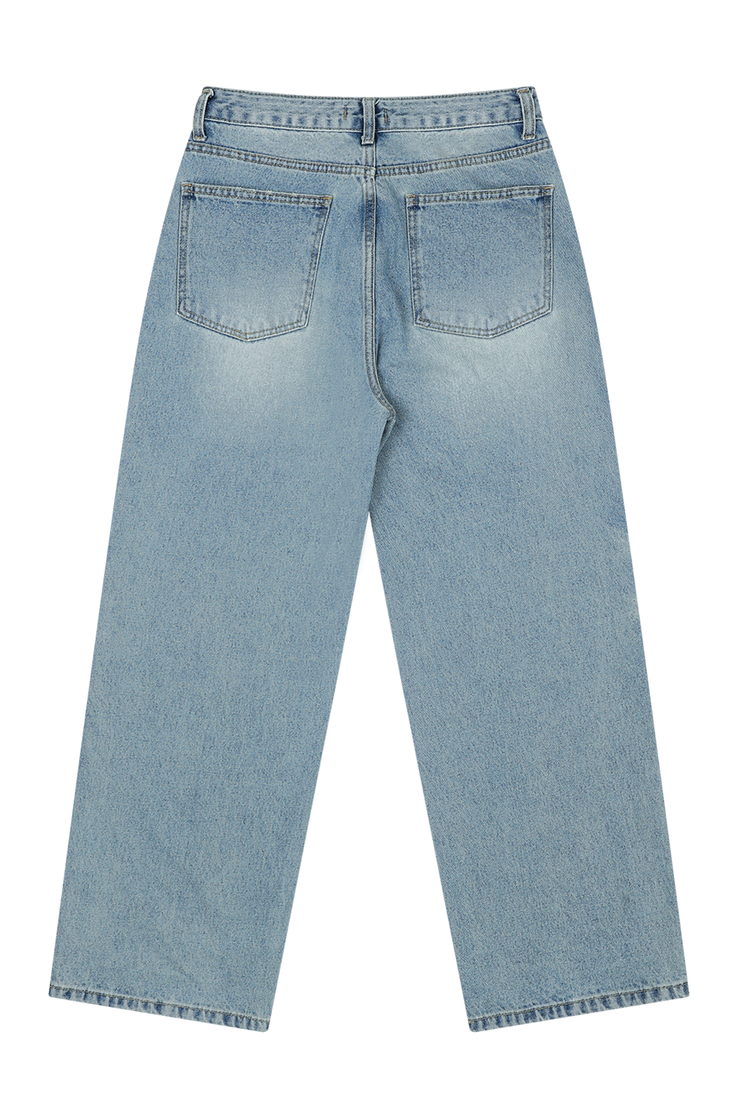 コットンウォッシングビンテージワイド無地デニムパンツオールシーズン | 詳細画像27