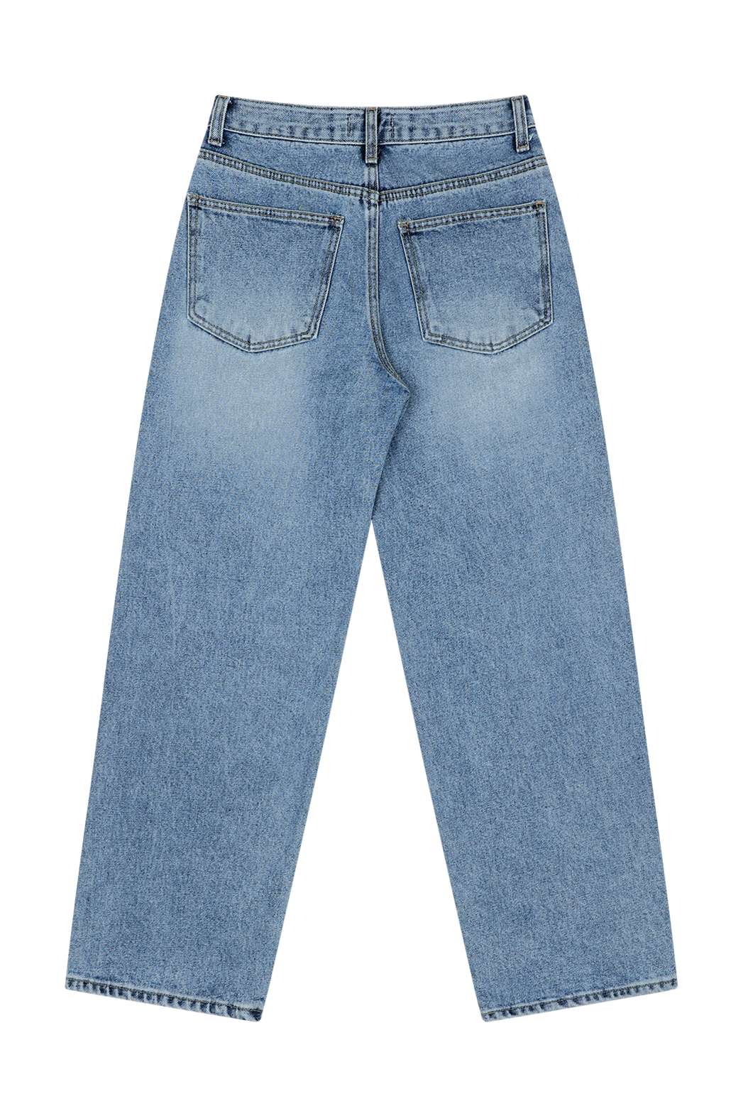 コットンベーシックセミワイド無地デニムパンツオールシーズン | 詳細画像19