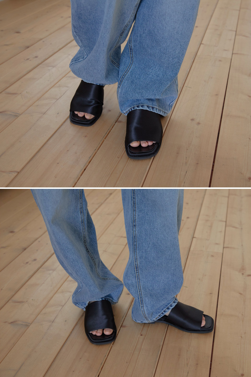 コットンベーシックセミワイド無地デニムパンツオールシーズン | 詳細画像17