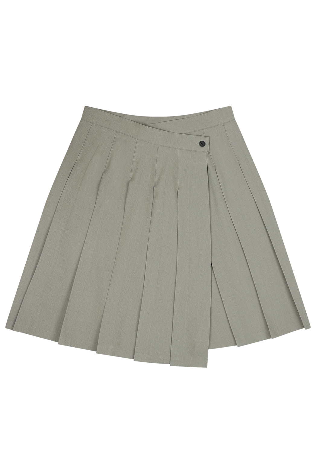 ストレッチベロアボタンラッププリーツミディ無地スカートオールシーズン | 詳細画像15