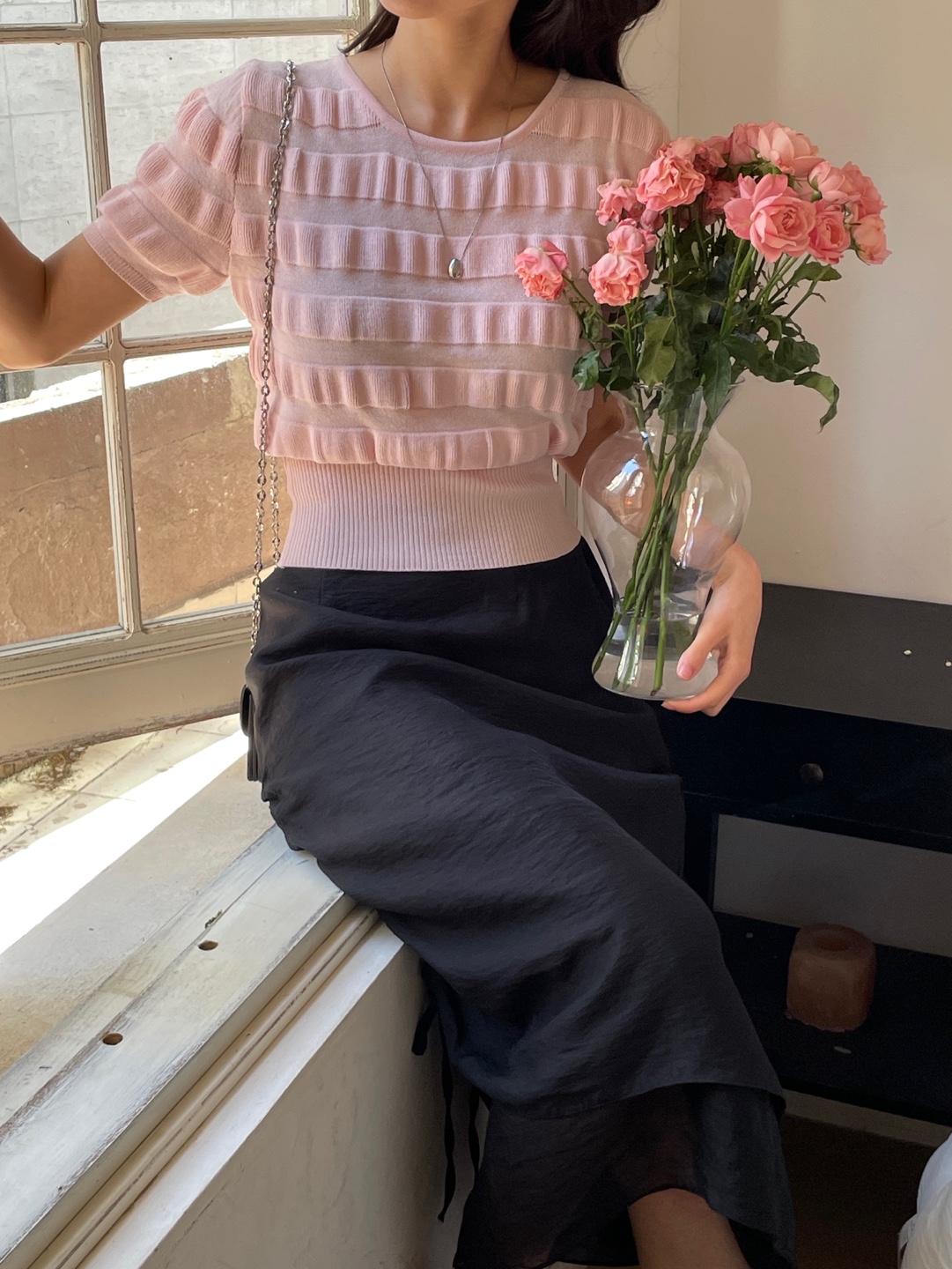 ラウンドネックスリム半袖Tシャツ | 詳細画像8