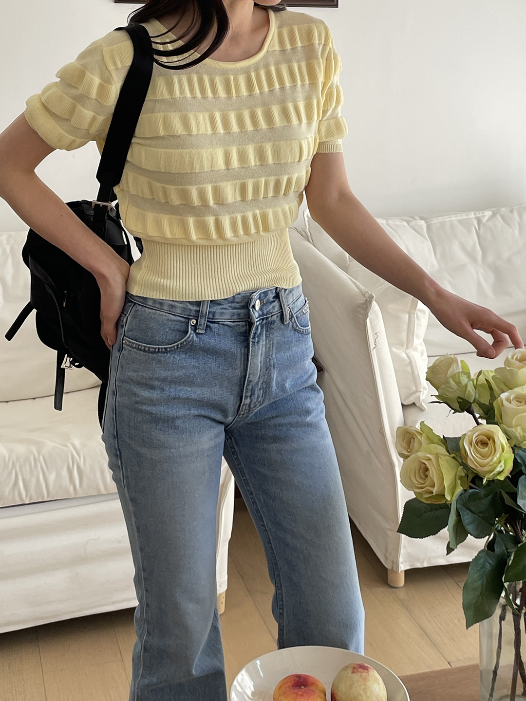 ラウンドネックスリム半袖Tシャツ | 詳細画像7