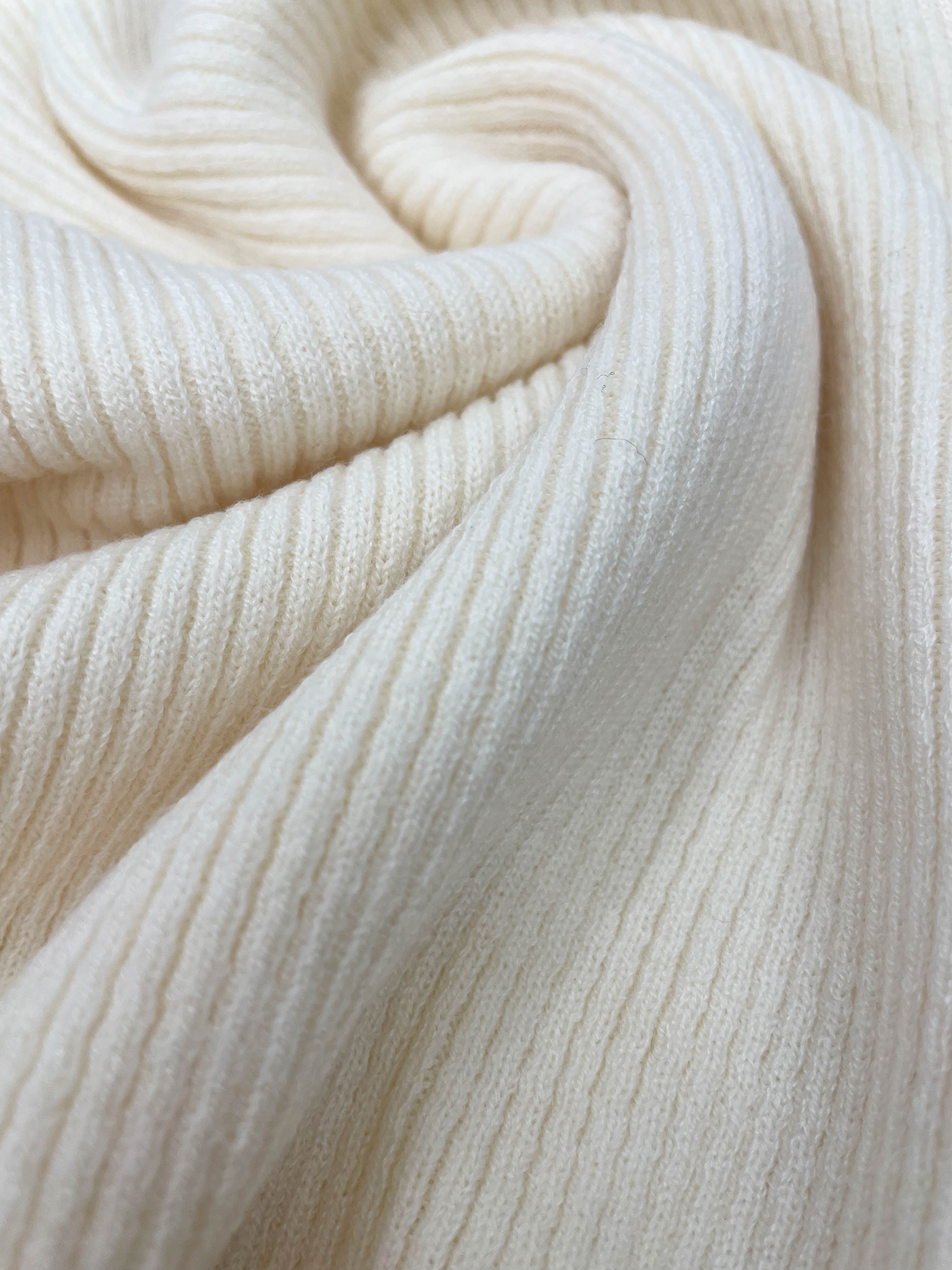 リブラウンドネックワンショルダースリムレイヤード風カシュクールアンバランス長袖無地ニット | 詳細画像19