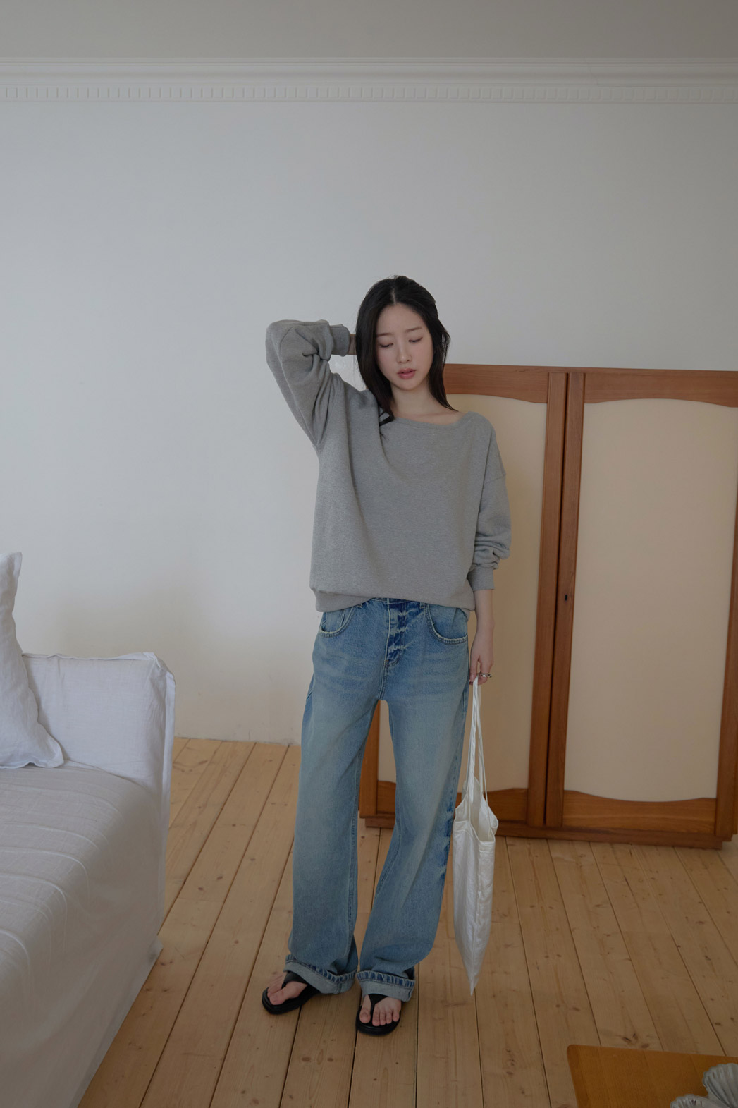 レザー調ストラップベーシックスクエアトゥ無地春夏秋 | 詳細画像2