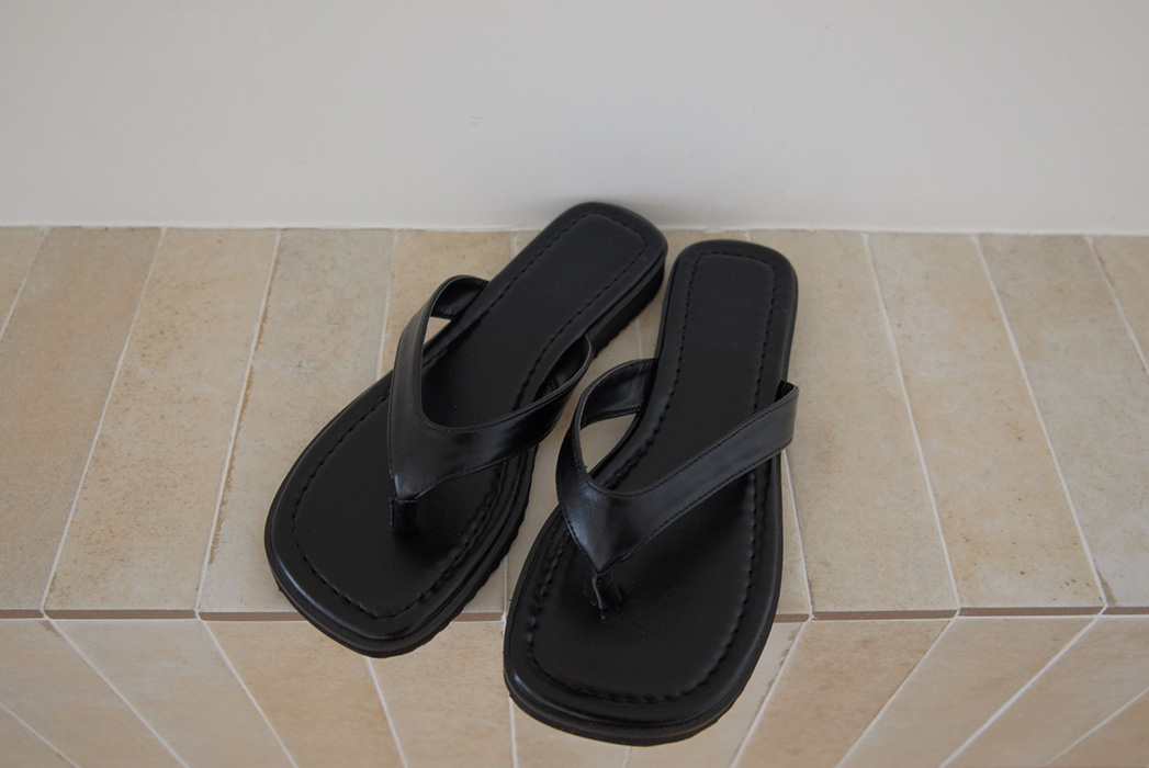 レザー調ストラップベーシックスクエアトゥ無地春夏秋 | 詳細画像8