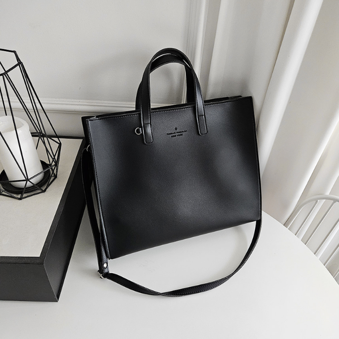 レザー調ビッグショルダーバッグストラップ付 | 詳細画像7