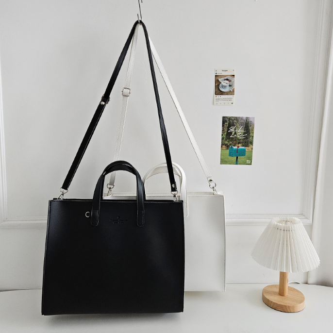 レザー調ビッグショルダーバッグストラップ付 | 詳細画像16