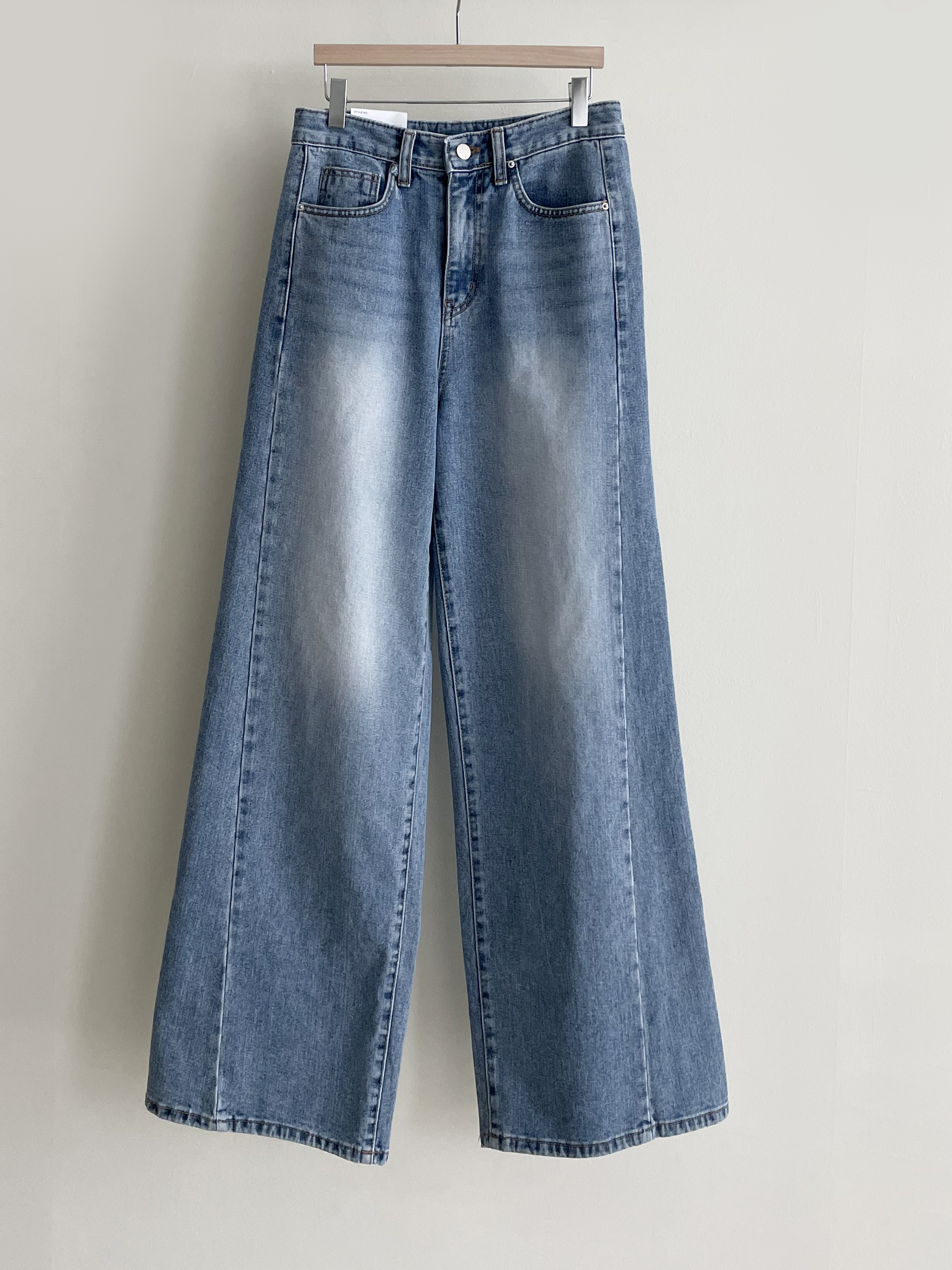ウォッシングラインワイドサイドデニムパンツ | 詳細画像11