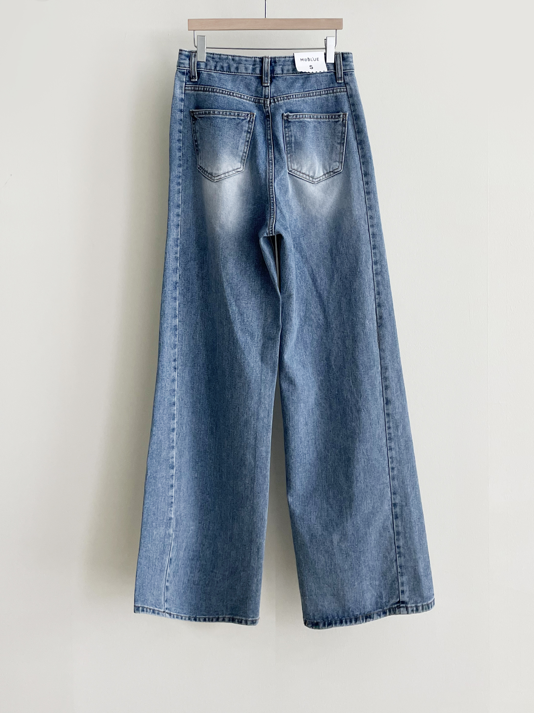 ウォッシングラインワイドサイドデニムパンツ | 詳細画像13