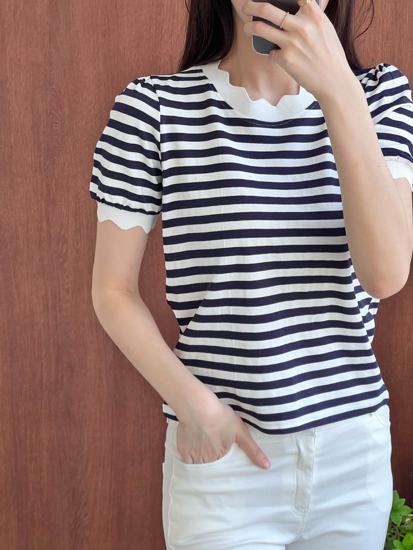 メロウ半袖ボーダーTシャツ | 詳細画像3