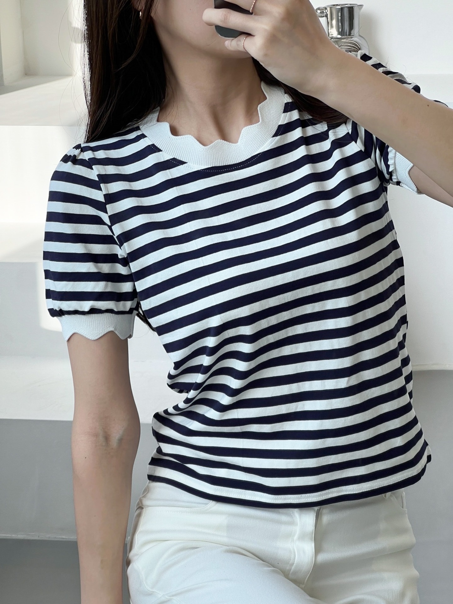 メロウ半袖ボーダーTシャツ | 詳細画像5