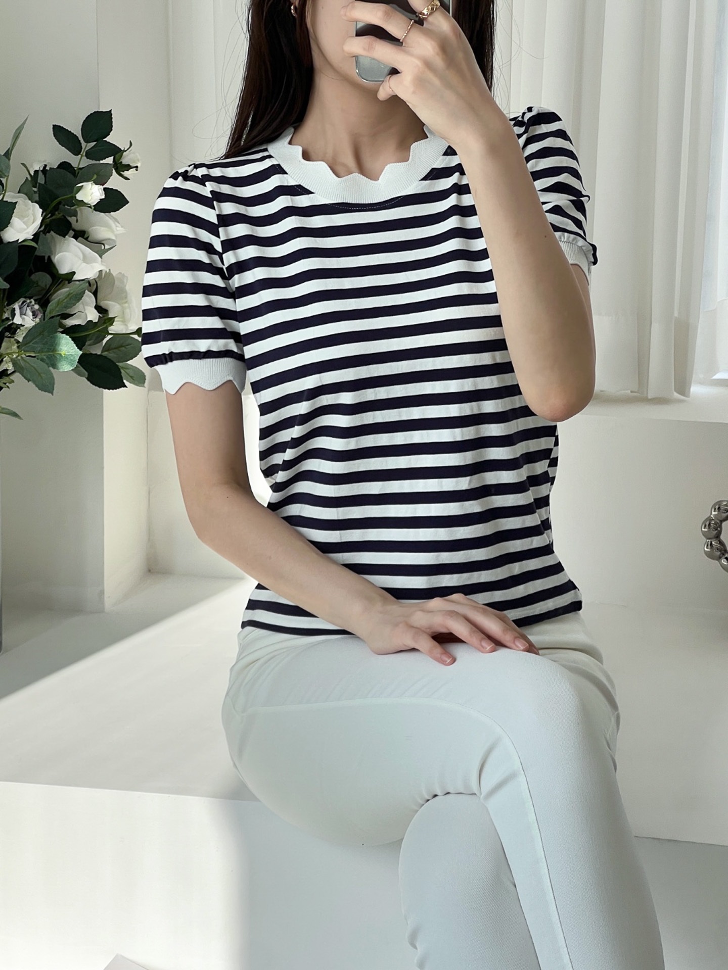 メロウ半袖ボーダーTシャツ | 詳細画像6