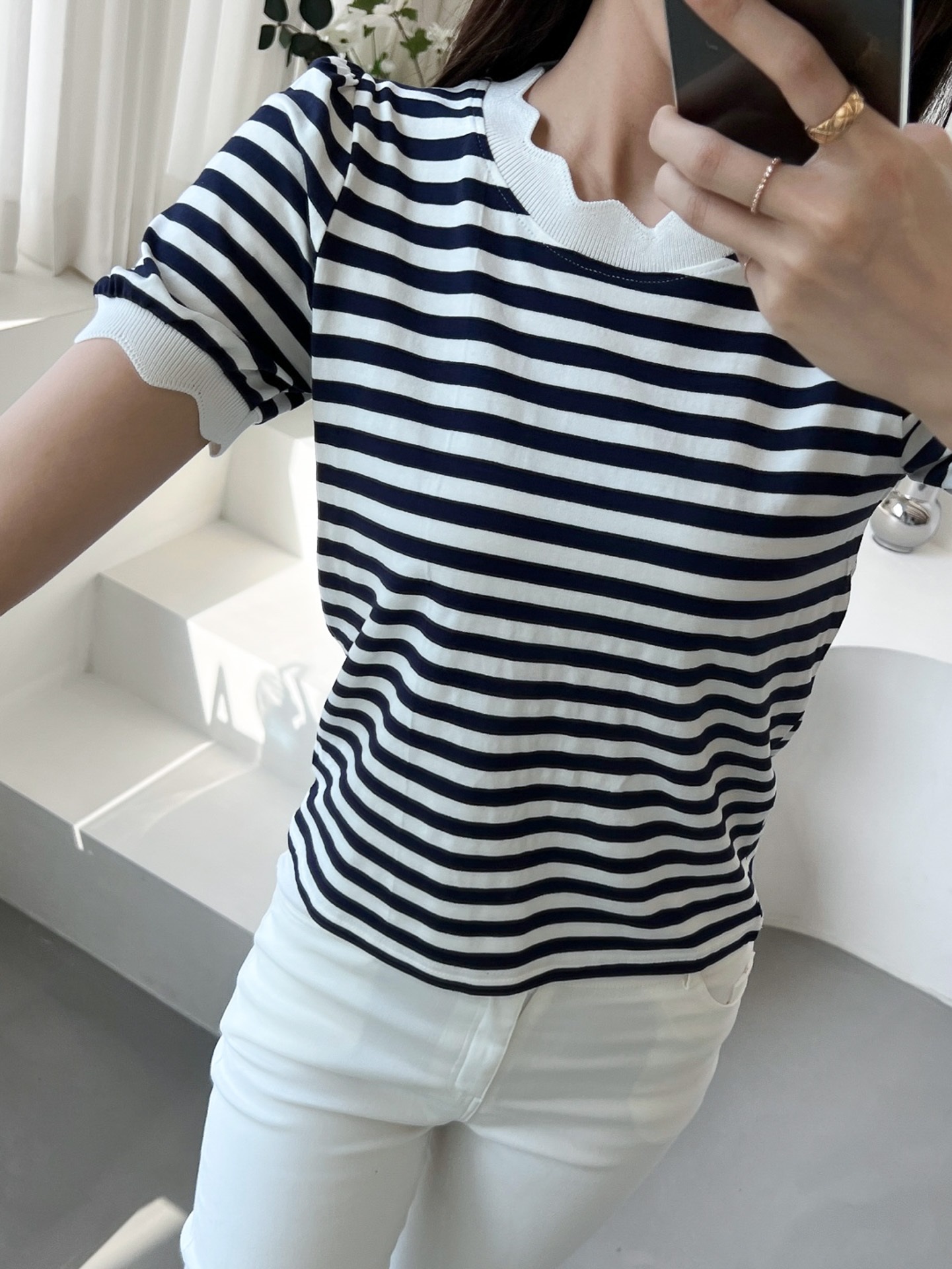 メロウ半袖ボーダーTシャツ | 詳細画像7