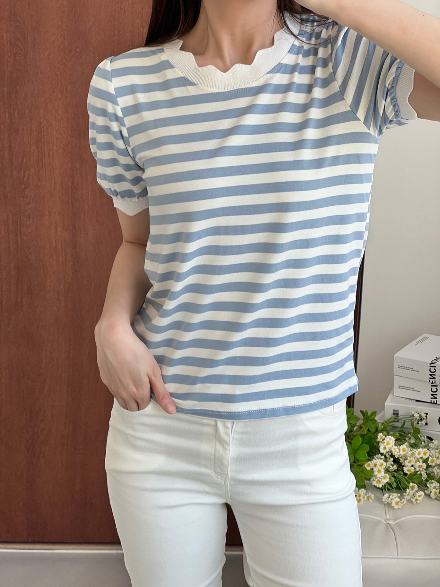 メロウ半袖ボーダーTシャツ | 詳細画像8