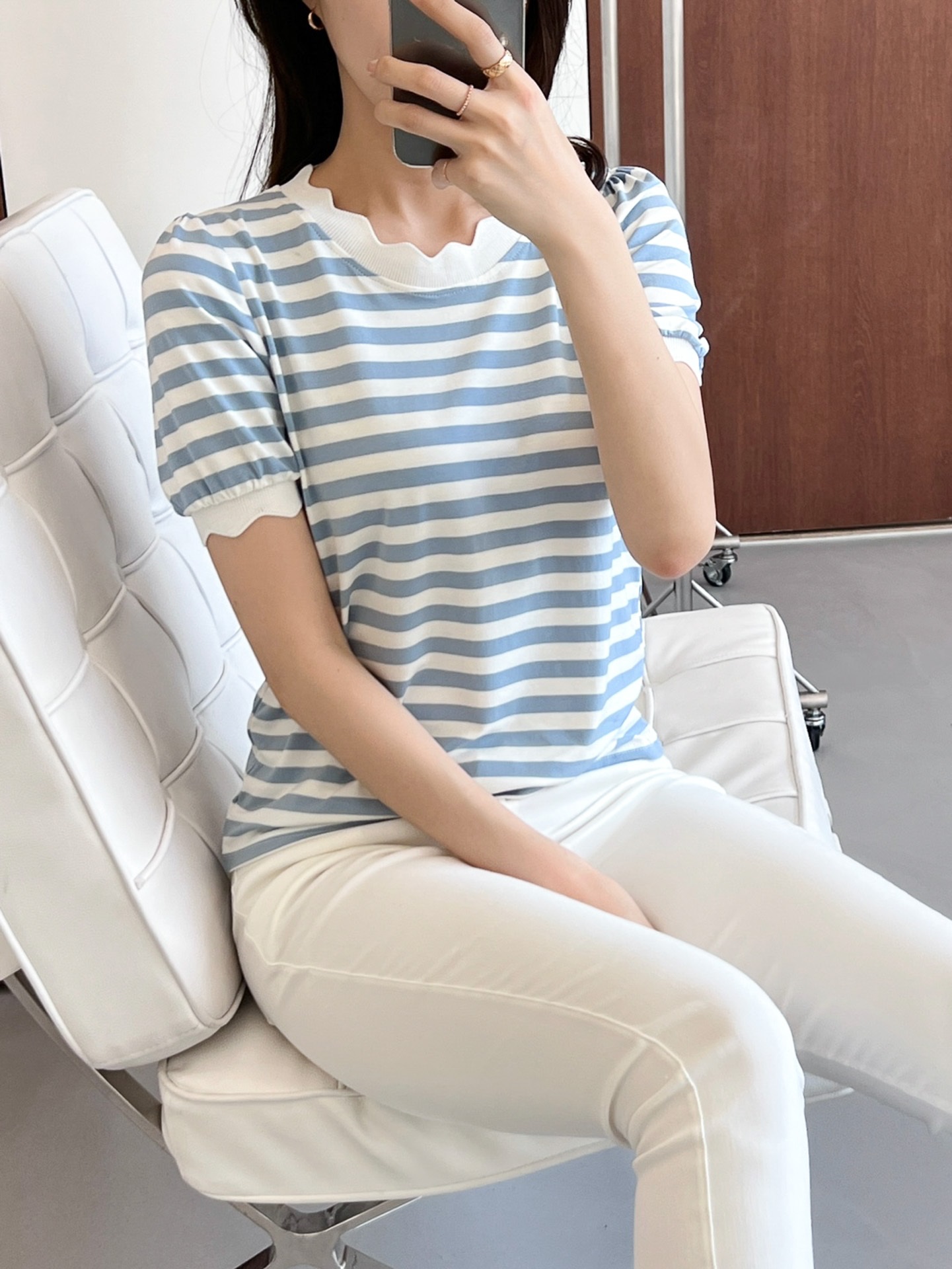 メロウ半袖ボーダーTシャツ | 詳細画像9