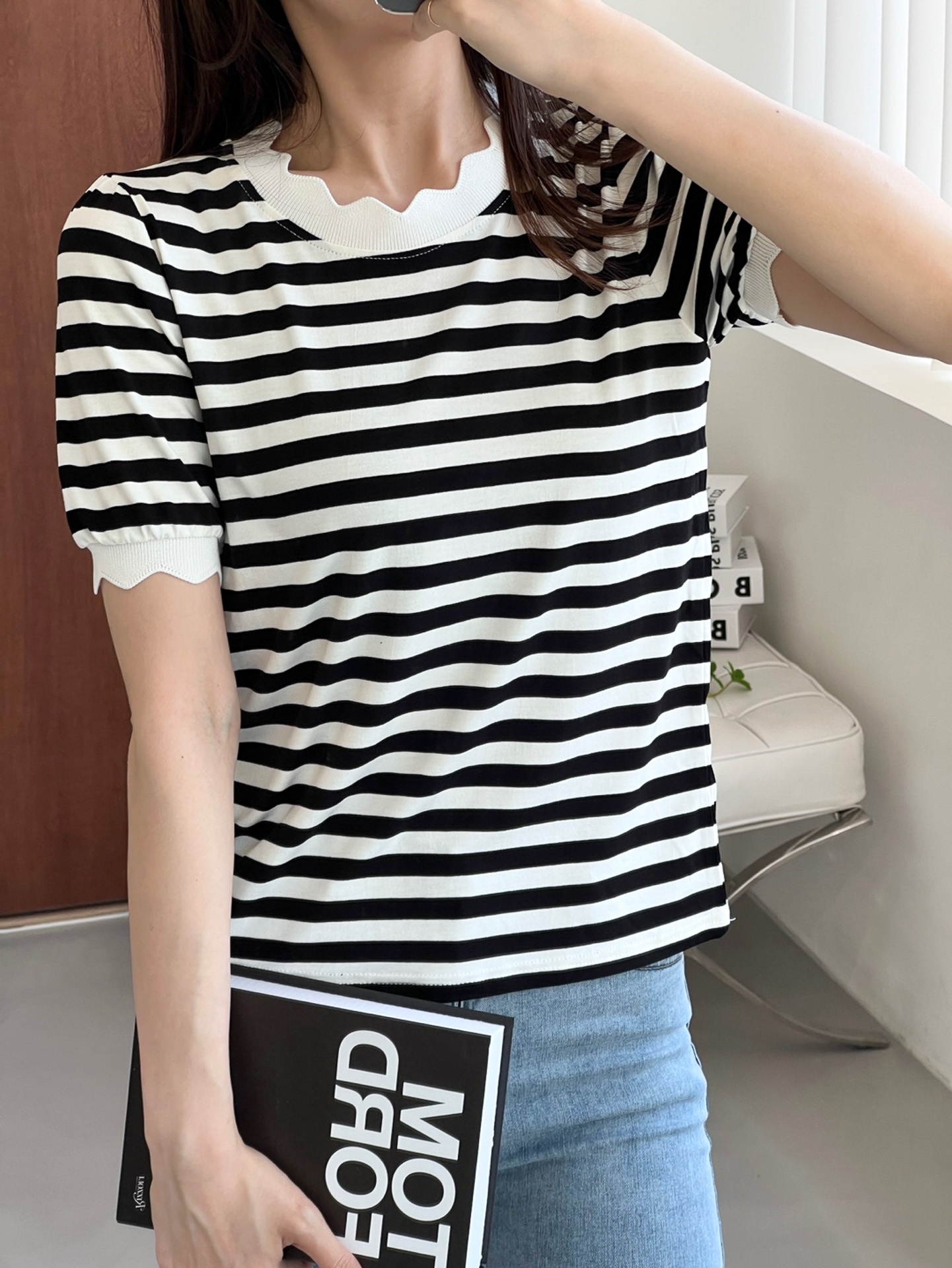 メロウ半袖ボーダーTシャツ | 詳細画像11