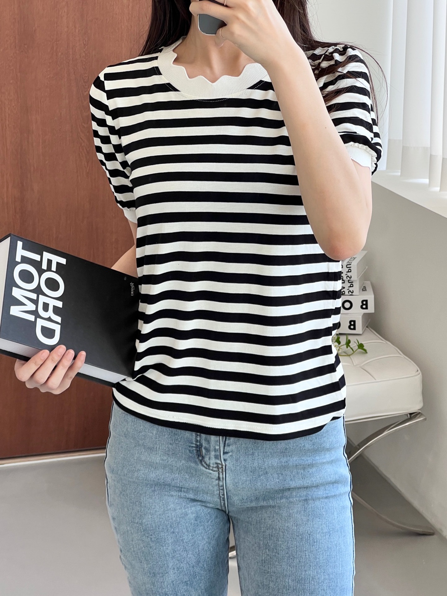 メロウ半袖ボーダーTシャツ | 詳細画像12