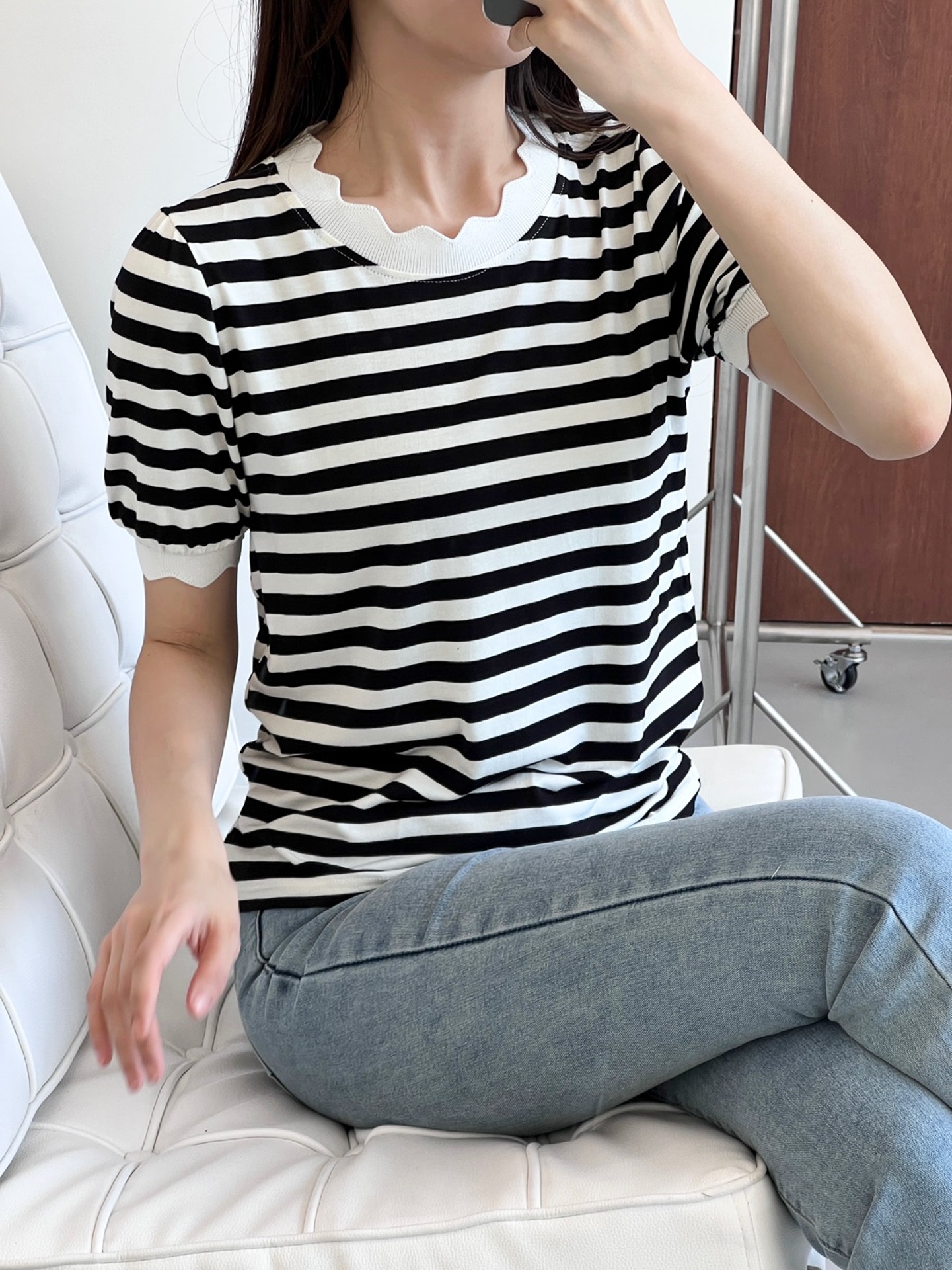 メロウ半袖ボーダーTシャツ | 詳細画像14