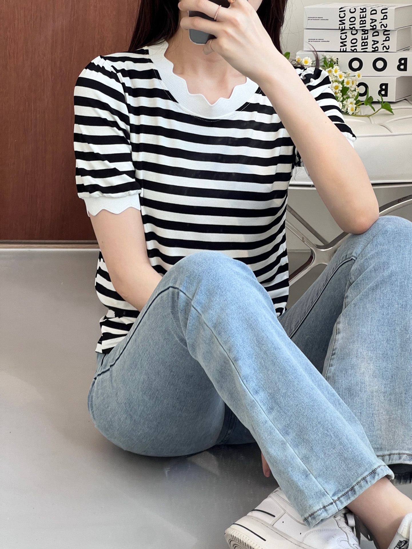 メロウ半袖ボーダーTシャツ | 詳細画像15