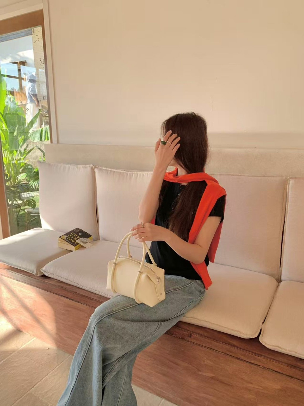 レザー調Hラインショルダーバッグ | 詳細画像5