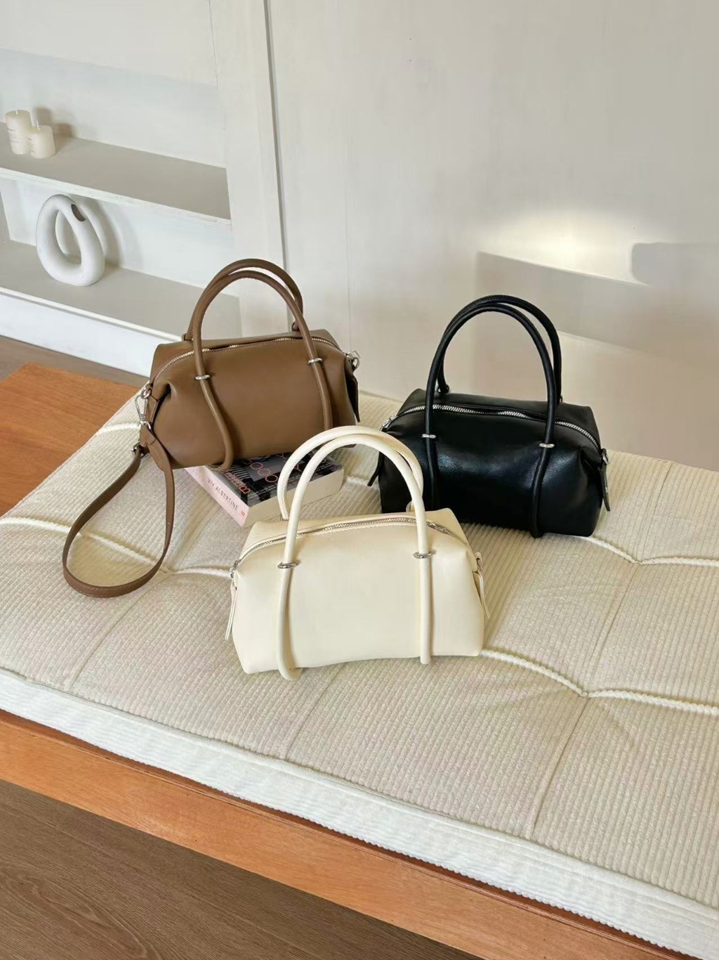 レザー調Hラインショルダーバッグ | 詳細画像14