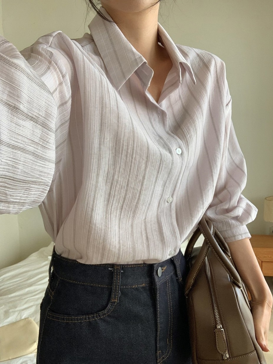 シースルーストライプシャツ | 詳細画像4