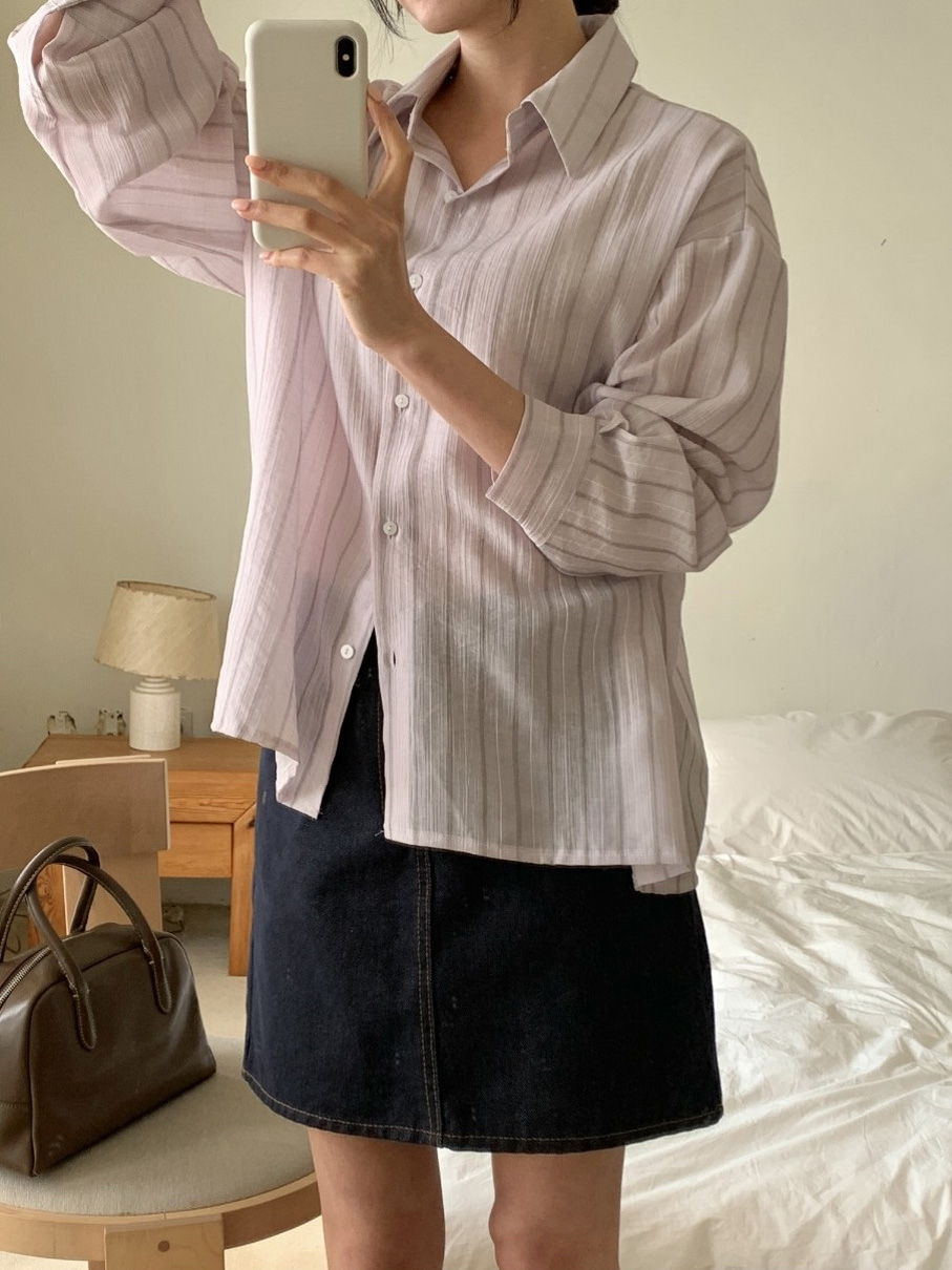 シースルーストライプシャツ | 詳細画像7