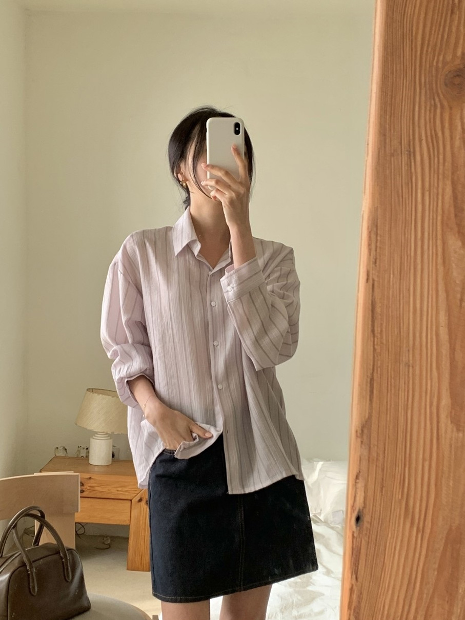 シースルーストライプシャツ | 詳細画像8