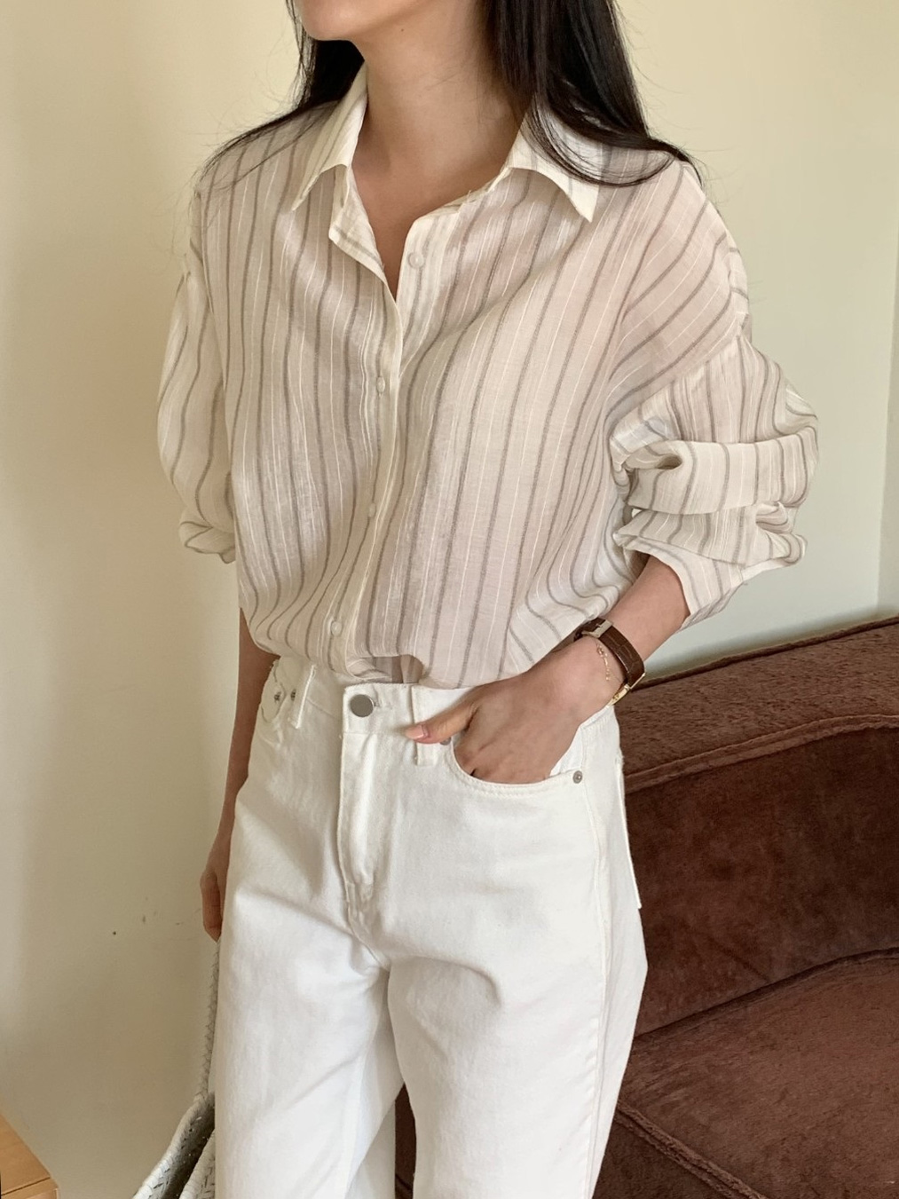 シースルーストライプシャツ | 詳細画像9