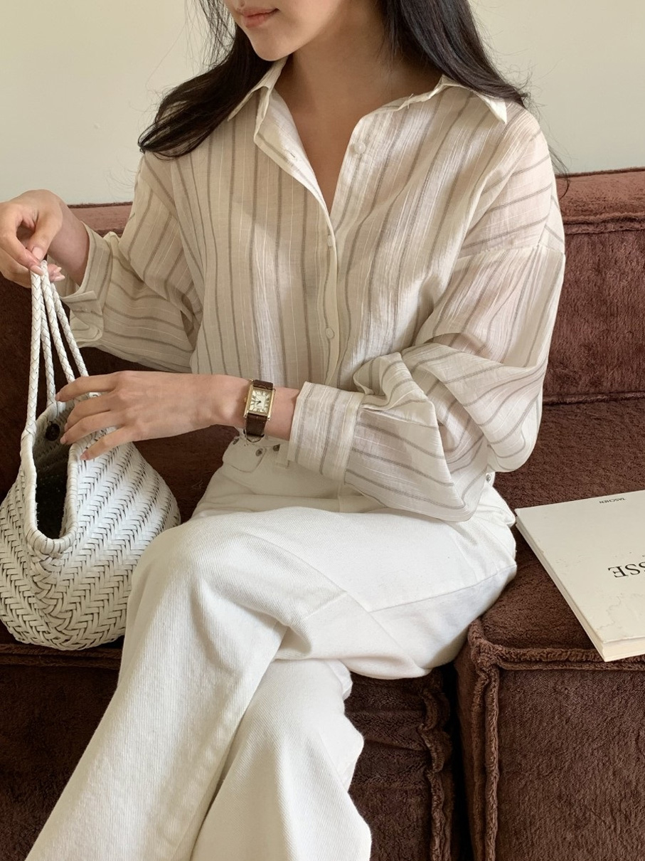 シースルーストライプシャツ | 詳細画像14