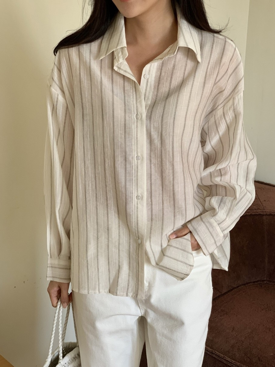 シースルーストライプシャツ | 詳細画像15