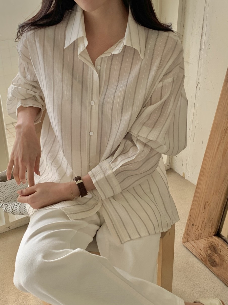 シースルーストライプシャツ | 詳細画像17