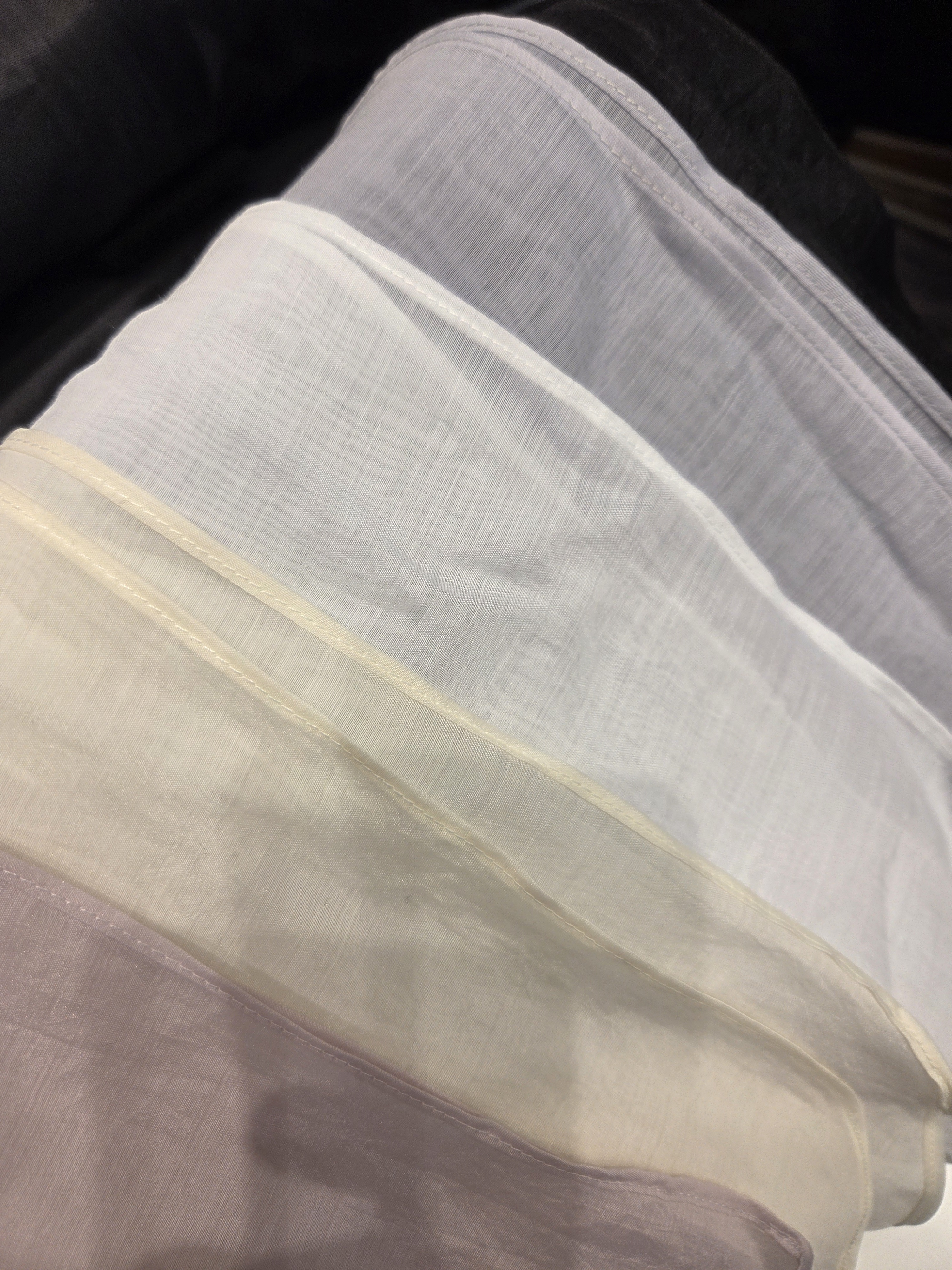 シースルーラウンドネックラップ調長袖ブラウスストラップ付 | 詳細画像20