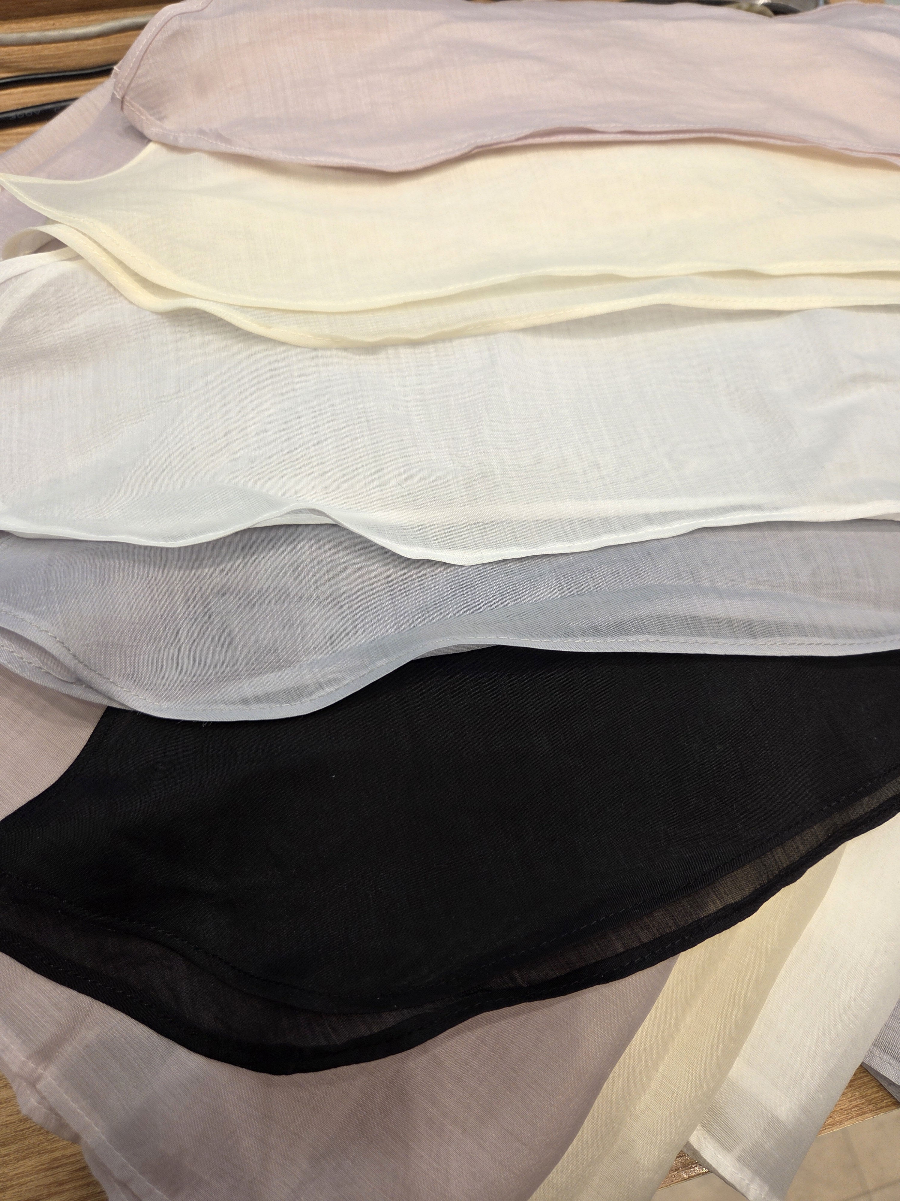 シースルーラウンドネックラップ調長袖ブラウスストラップ付 | 詳細画像6