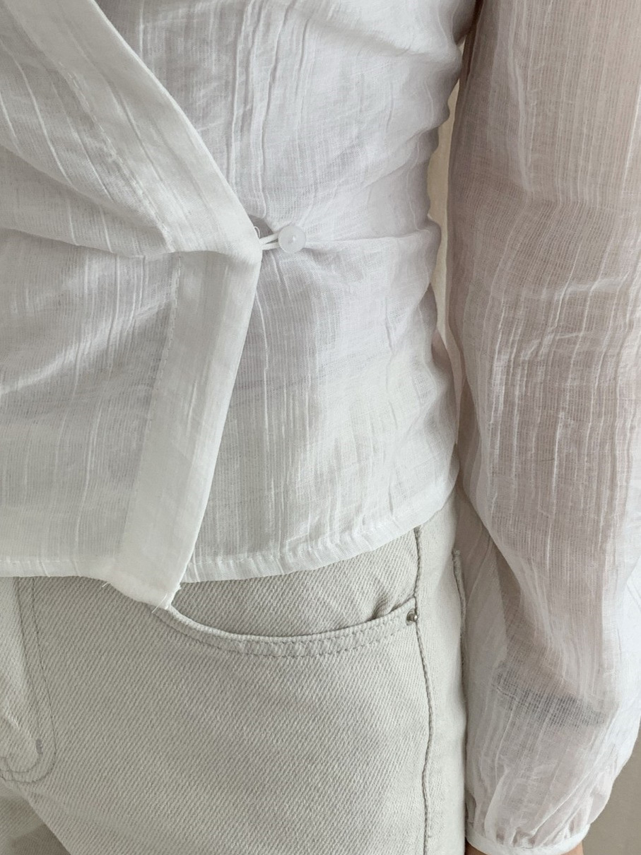 ラップオープンカラー長袖ブラウス | 詳細画像27