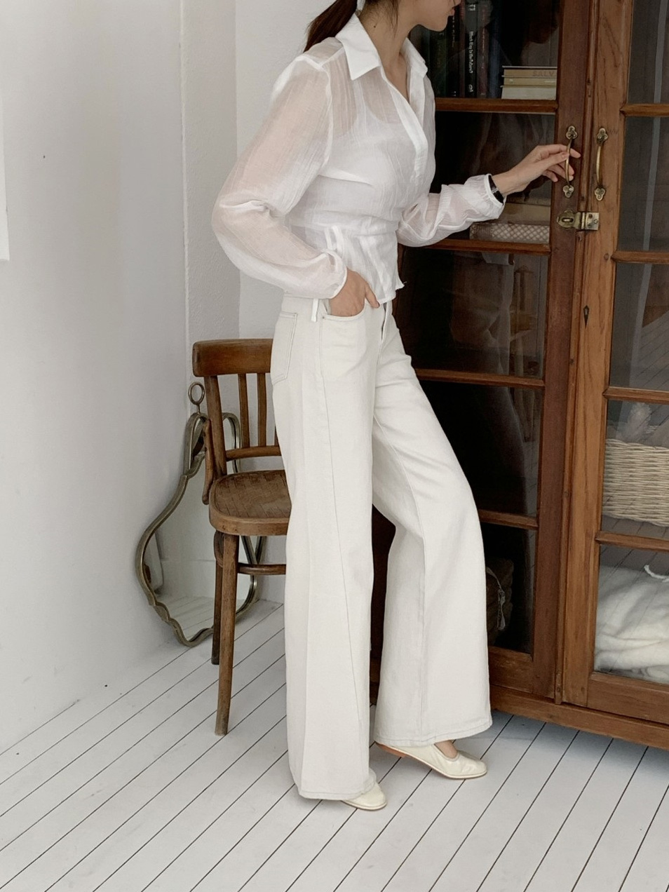 ラップオープンカラー長袖ブラウス | 詳細画像29