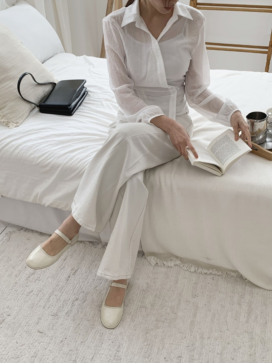 ラップオープンカラー長袖ブラウス | 詳細画像30