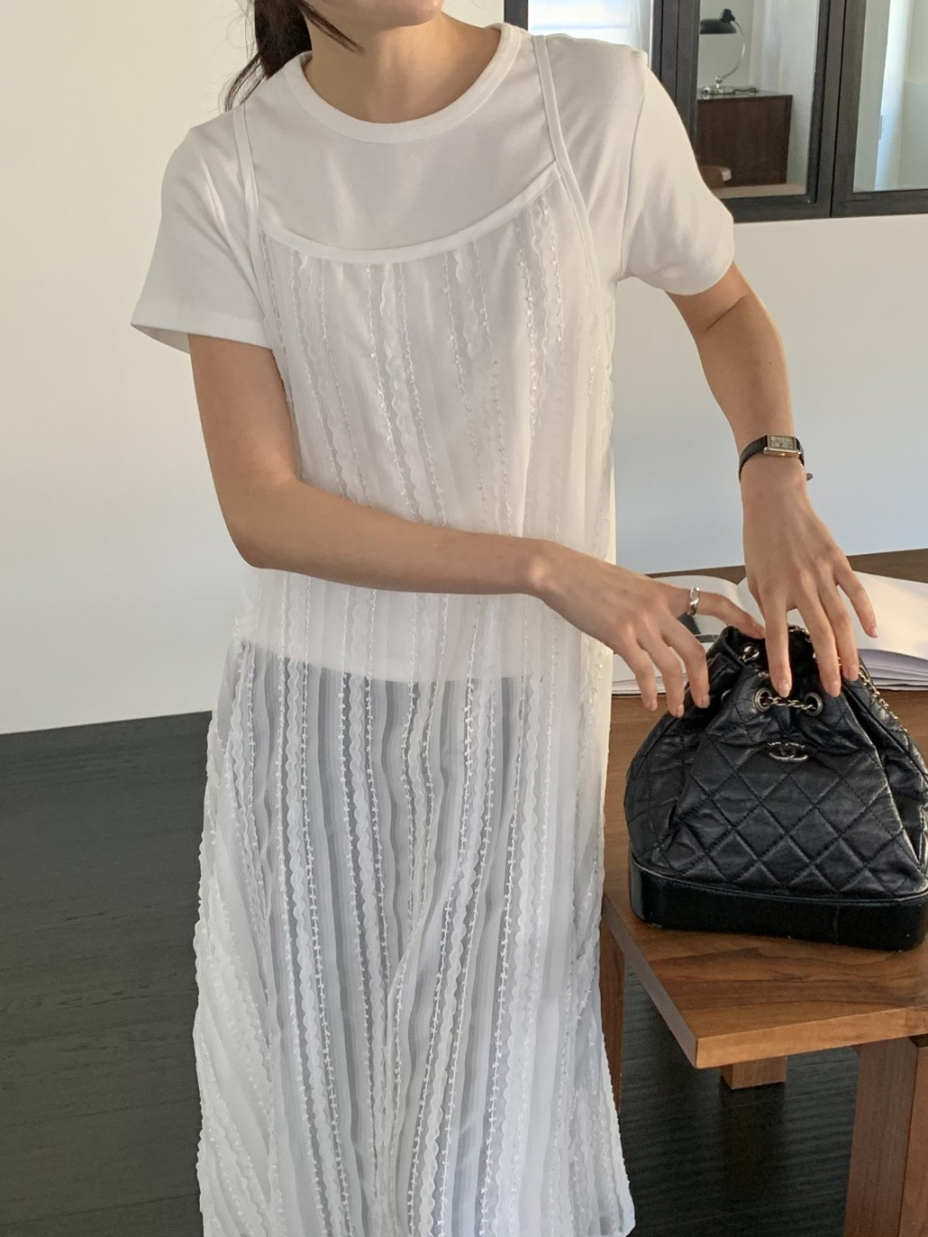 レースロングビスチェワンピース | 詳細画像9