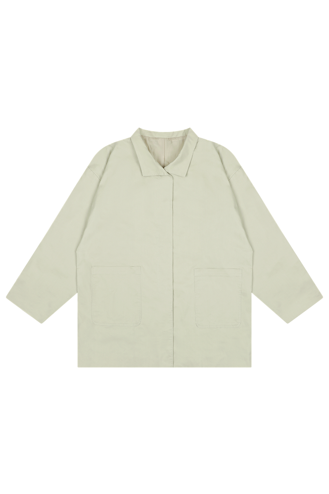 ベロアコットンボタンハイネックハーフ無地コート春秋 | 詳細画像22