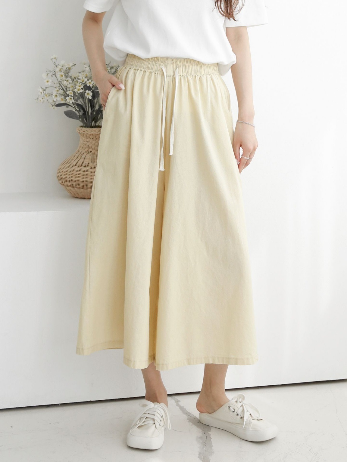 ウエストゴムワイド七分丈パンツ | 詳細画像3