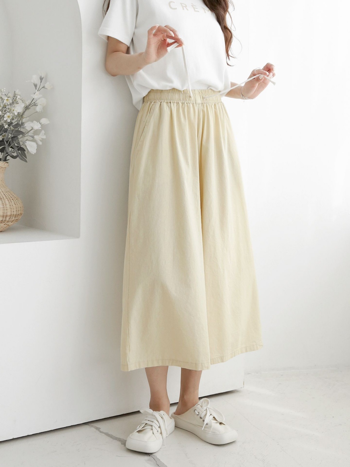 ウエストゴムワイド七分丈パンツ | 詳細画像4